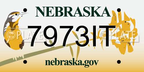 7973IT Nebraska License Plate