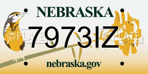 7973IZ Nebraska License Plate