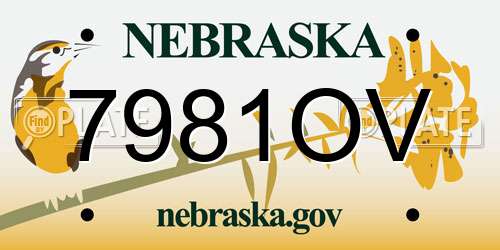 7981OV Nebraska License Plate