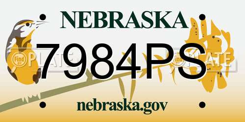 7984PS Nebraska License Plate