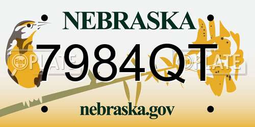 7984QT Nebraska License Plate