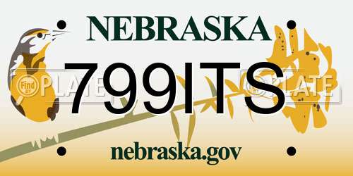 799ITS Nebraska License Plate