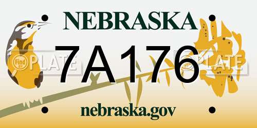7A176 Nebraska License Plate