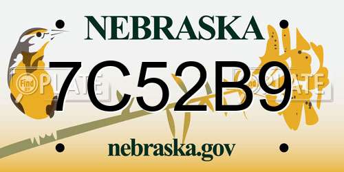 7C52B9 Nebraska License Plate