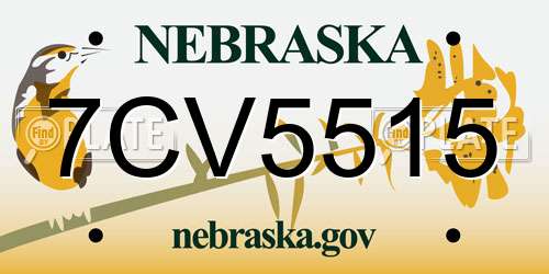 7CV5515 Nebraska License Plate