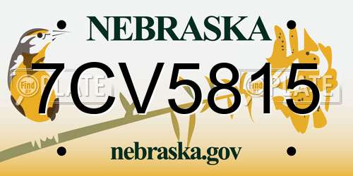 7CV5815 Nebraska License Plate