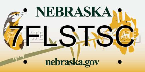 7FLSTSC Nebraska License Plate