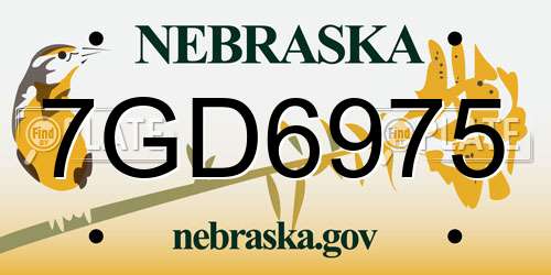 7GD6975 Nebraska License Plate