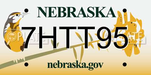 7HTT95 Nebraska License Plate