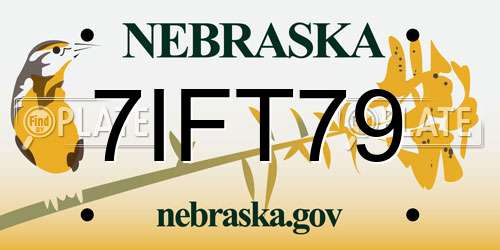 7IFT79 Nebraska License Plate