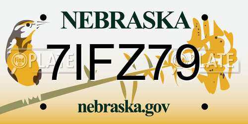 7IFZ79 Nebraska License Plate