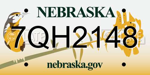 7QH2148 Nebraska License Plate
