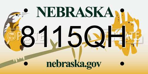 8115QH Nebraska License Plate