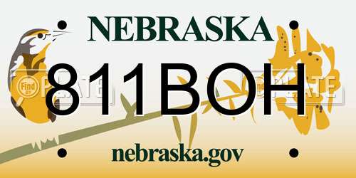 811BOH Nebraska License Plate