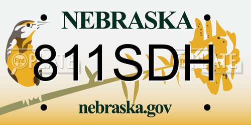 811SDH Nebraska License Plate