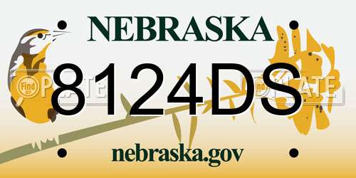 8124DS Nebraska License Plate