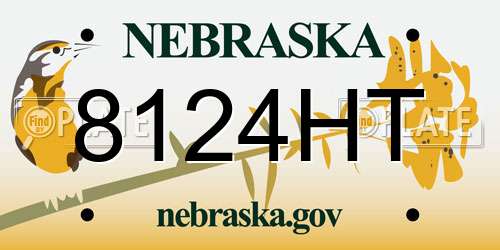 8124HT Nebraska License Plate