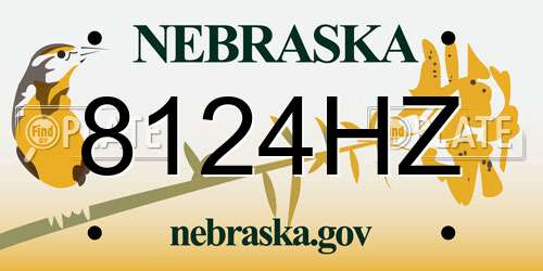 8124HZ Nebraska License Plate