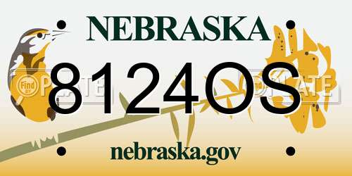 8124OS Nebraska License Plate