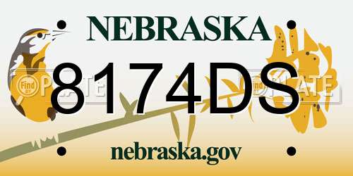 8174DS Nebraska License Plate