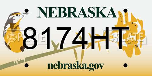 8174HT Nebraska License Plate