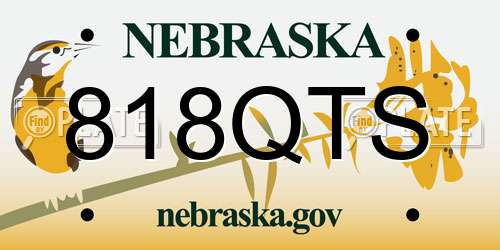 818QTS Nebraska License Plate