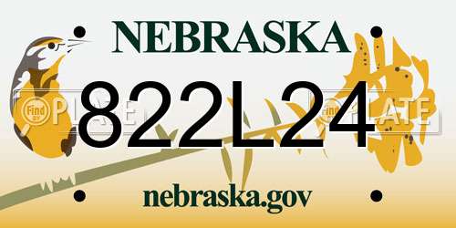 822L24 Nebraska License Plate