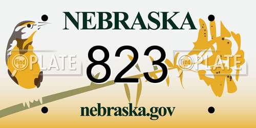 823 Nebraska License Plate