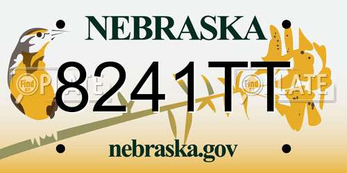 8241TT Nebraska License Plate