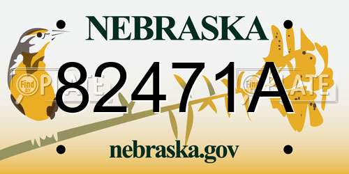 82471A Nebraska License Plate