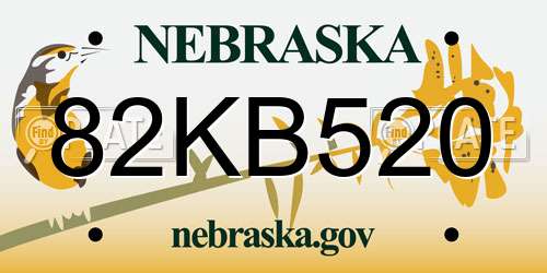 82KB520 Nebraska License Plate