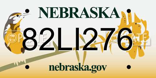 82LI276 Nebraska License Plate