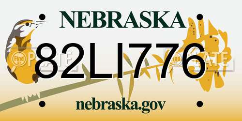 82LI776 Nebraska License Plate