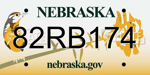82RB174 Nebraska License Plate