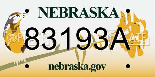 83193A Nebraska License Plate
