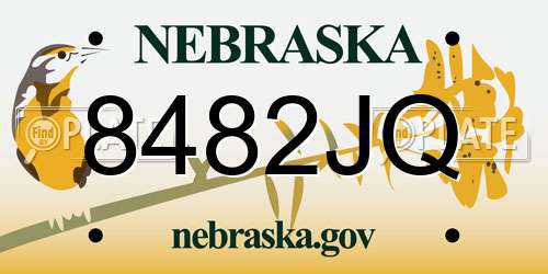 8482JQ Nebraska License Plate