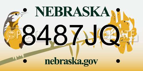 8487JQ Nebraska License Plate