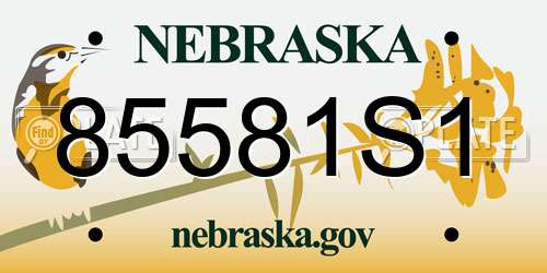 85581S1 Nebraska License Plate