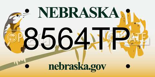 8564TP Nebraska License Plate