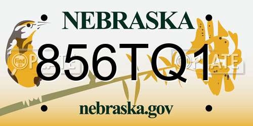 856TQ1 Nebraska License Plate