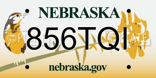 856TQI Nebraska License Plate