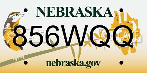 856WQQ Nebraska License Plate