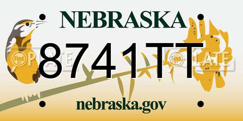 8741TT Nebraska License Plate
