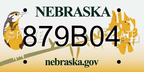 879B04 Nebraska License Plate