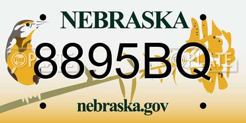 8895BQ Nebraska License Plate