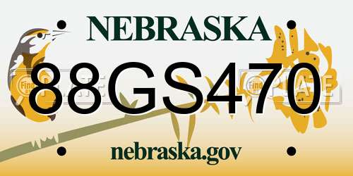 88GS470 Nebraska License Plate