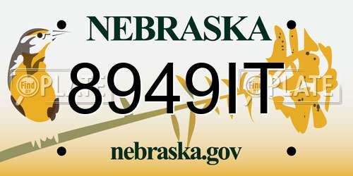 8949IT Nebraska License Plate