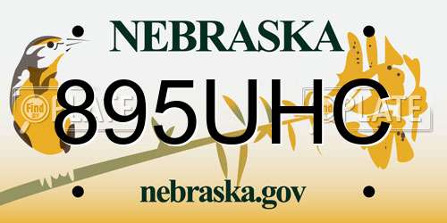 895UHC Nebraska License Plate