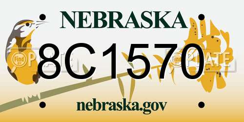 8C1570 Nebraska License Plate