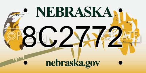 8C2772 Nebraska License Plate